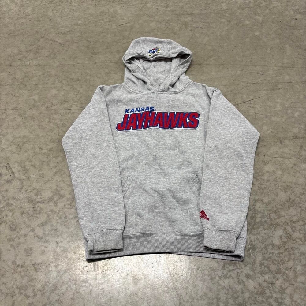 Adidas Kansas Jayhawks KU Hoodie Youth Medium
